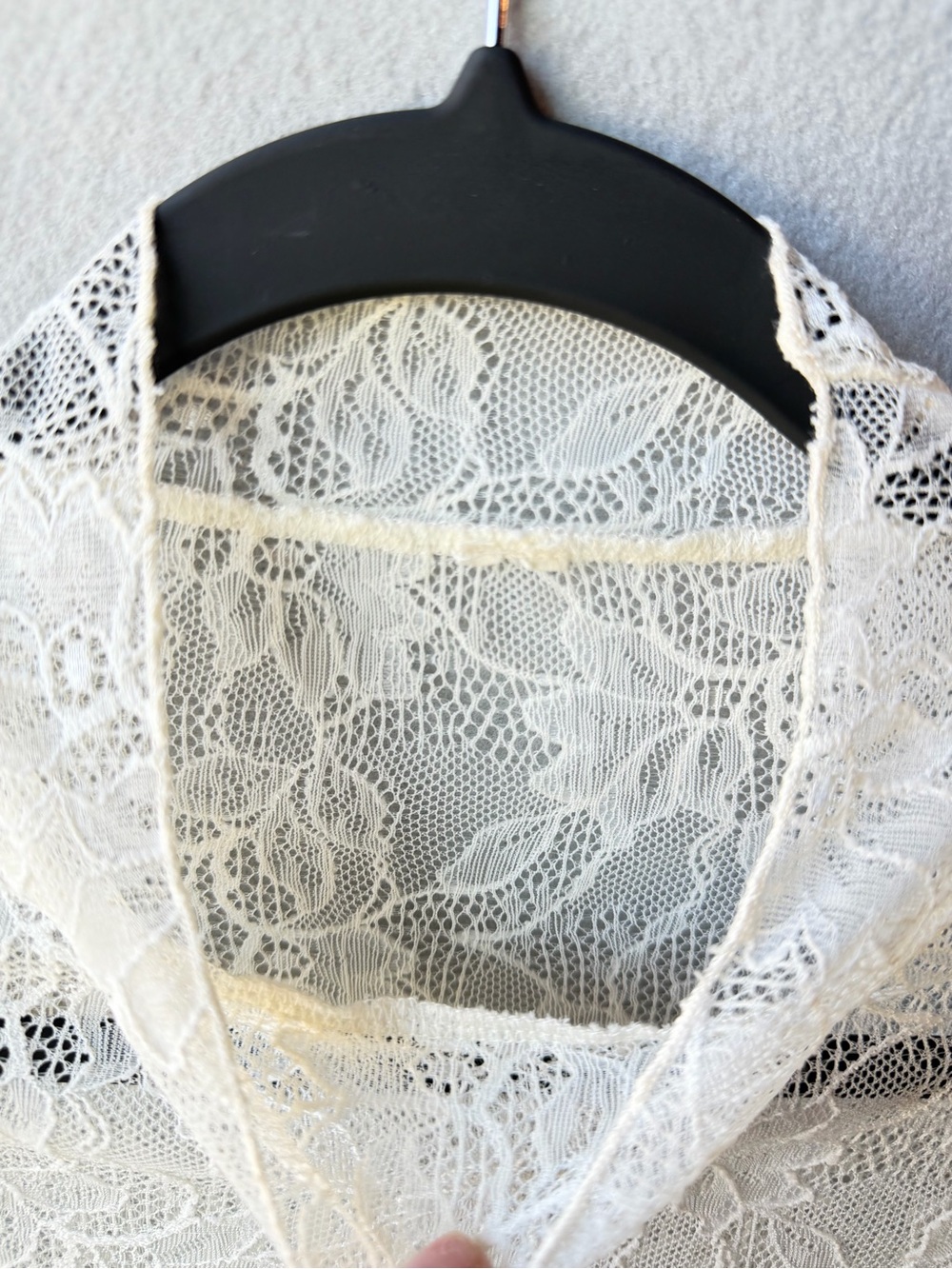 Sheer Lace Mock Neck Top White Floral Mesh Y2K Coquette Soft Girl Fairycore - Picture 5 of 7
